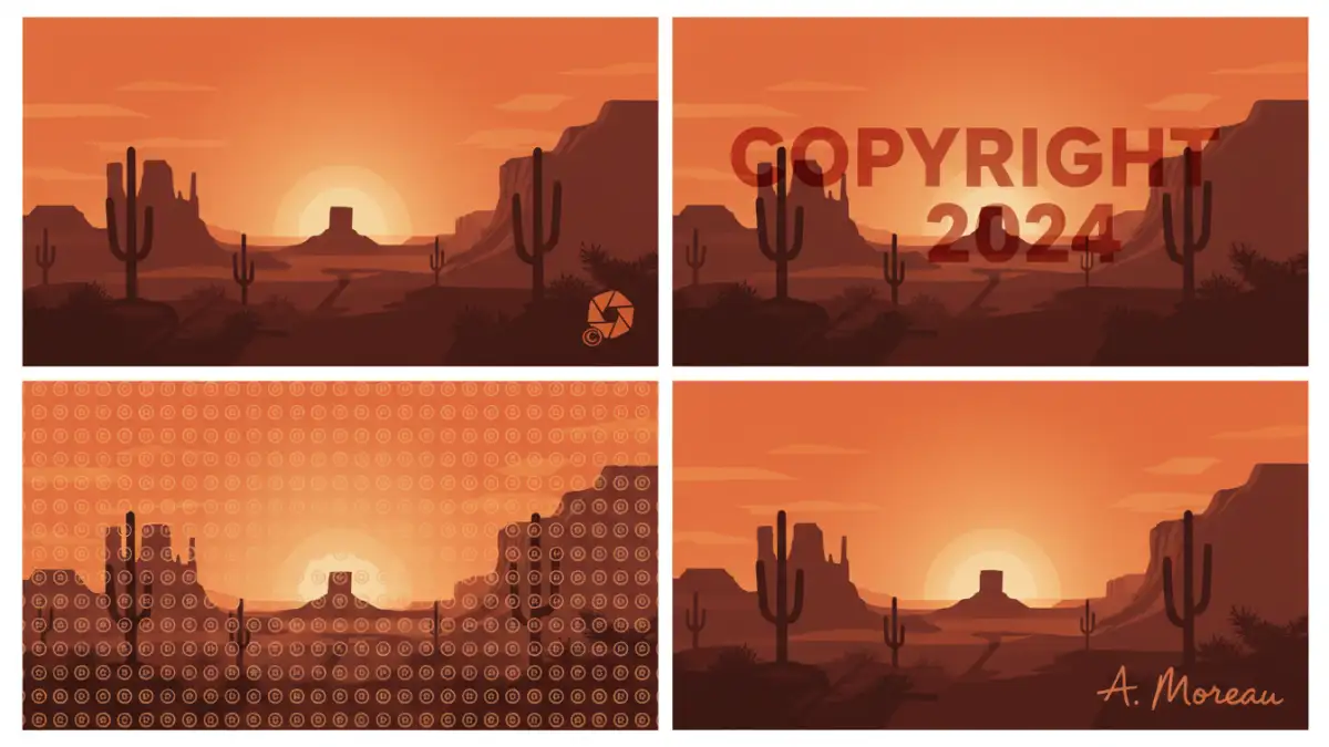 add copyright watermark add copyright watermark - Practical examples of different copyright watermark styles