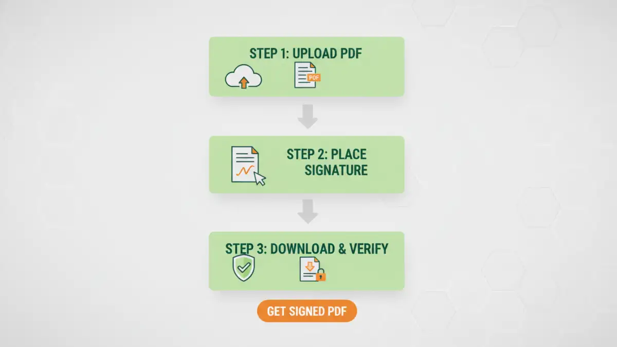 add digital signature pdf add digital signature pdf - Step-by-step infographic for adding digital signatures to PDFs