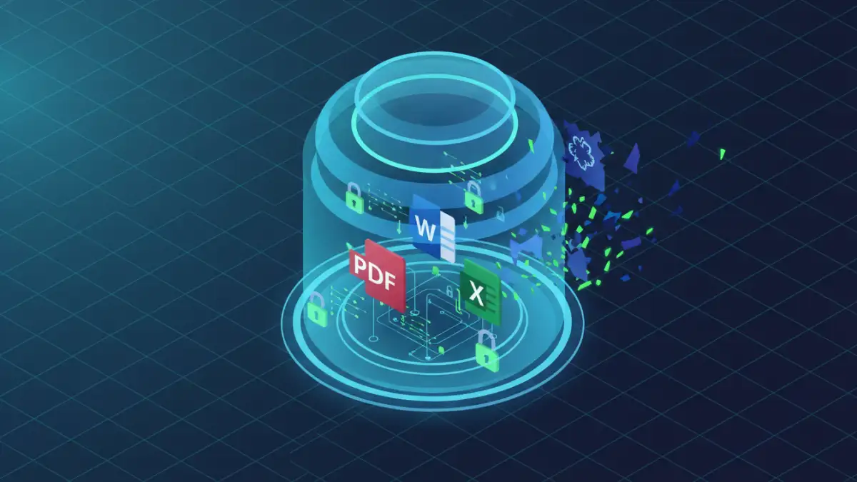 advanced document security Illustration of advanced document security suites with layered protection