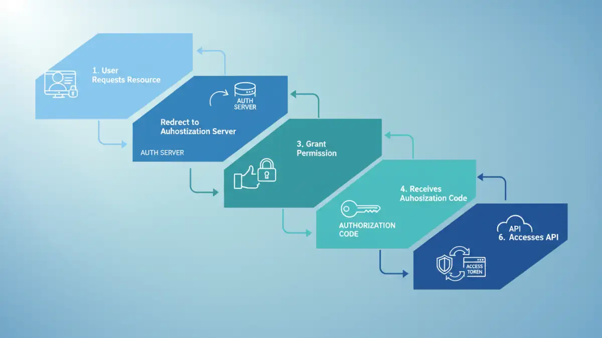 api security authentication documentation api security authentication documentation - Infographic explaining the OAuth 2.0 Authorization Code Grant flow