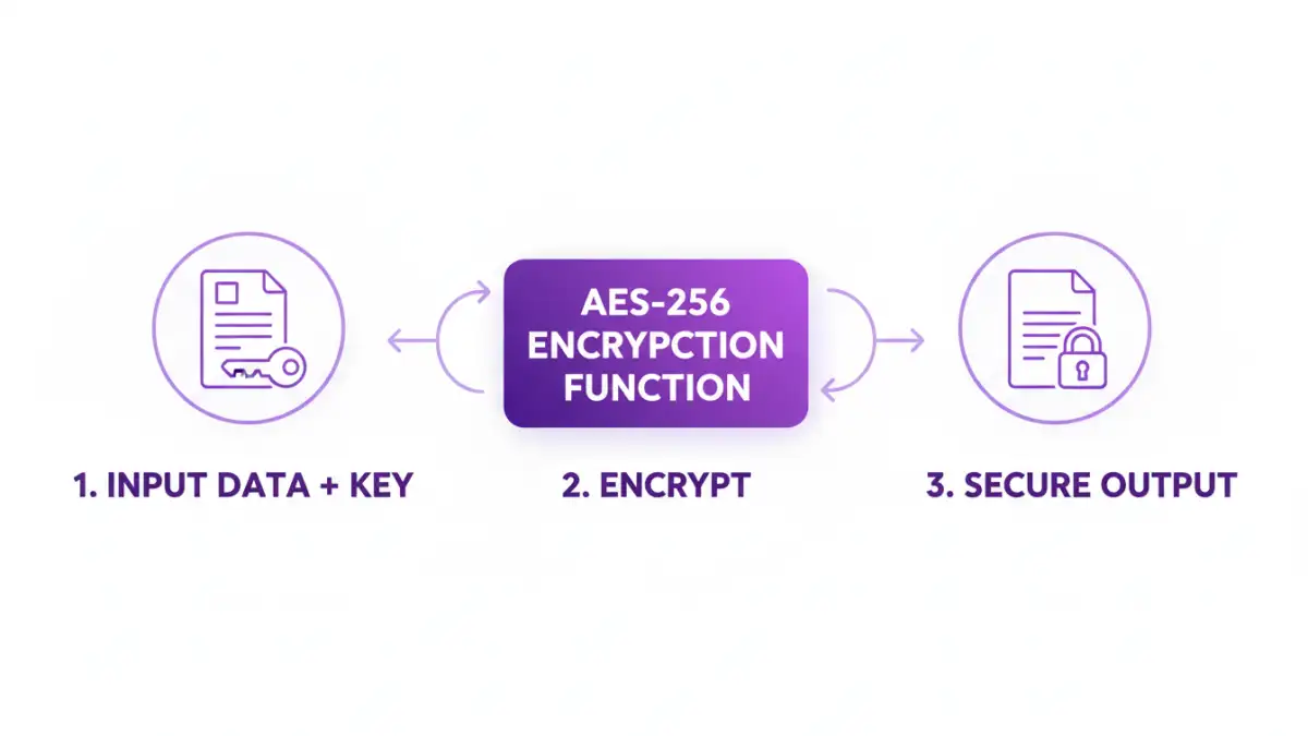 apply aes encryption documents A flowchart explaining the process to apply AES encryption documents.