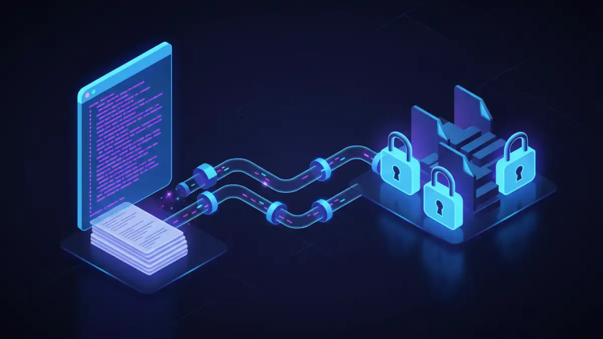 batch encrypting documents A visual representation of a script automating the process of batch encrypting documents.