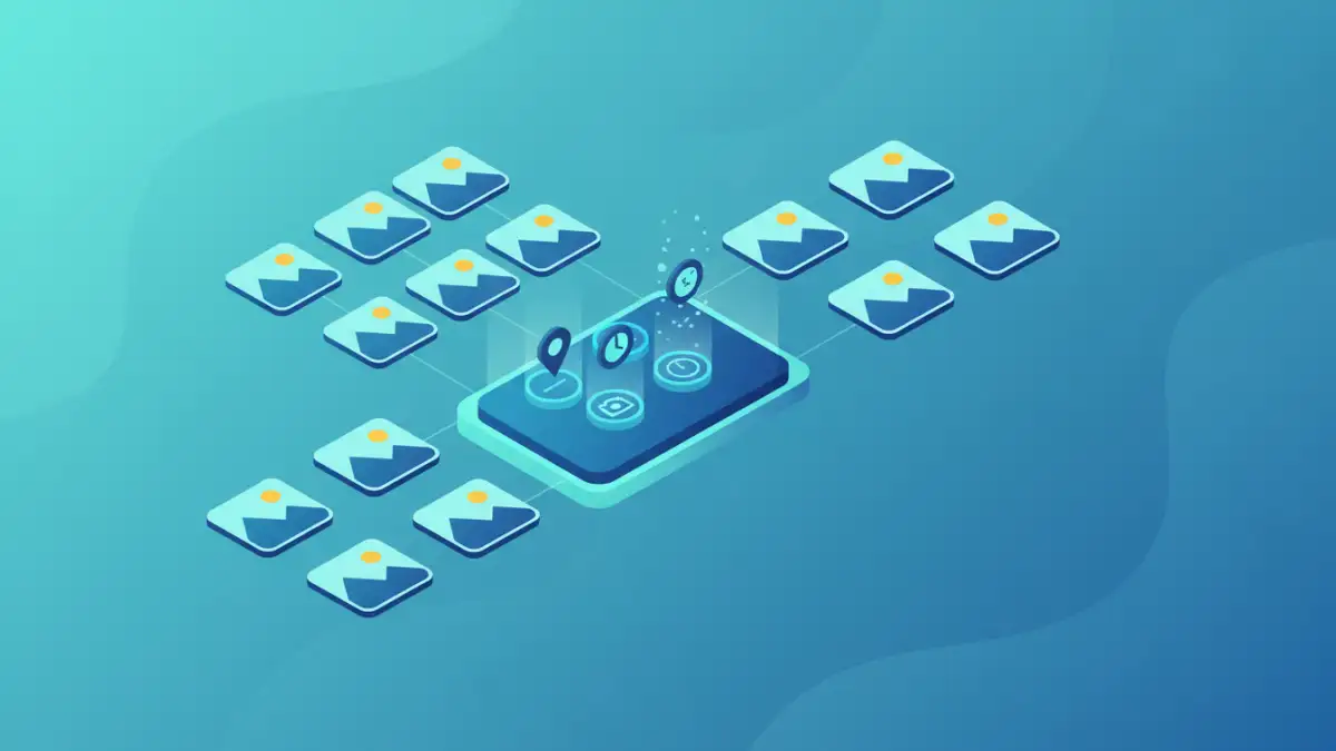 batch metadata security Illustration of batch metadata security process for image files