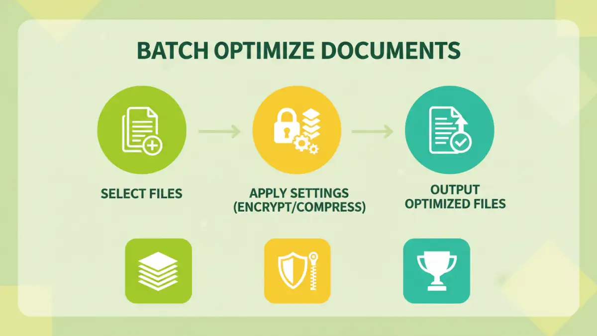 Infographic explaining the process of batch optimize documents