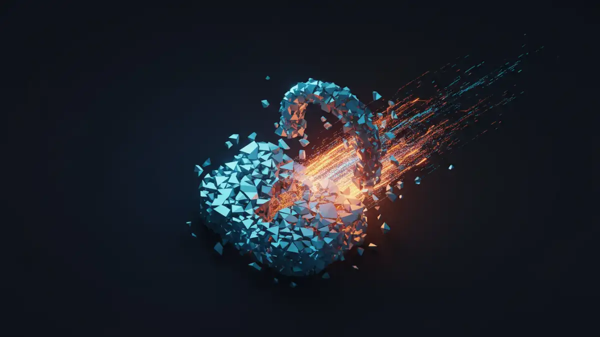 Abstract illustration of data recovery and deleted secure file restoration