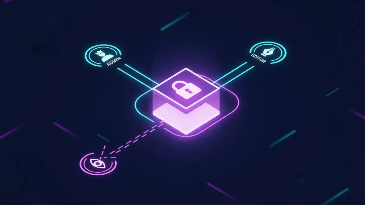 document compliance questions - A diagram of Role-Based Access Control showing different user permissions for a central document.