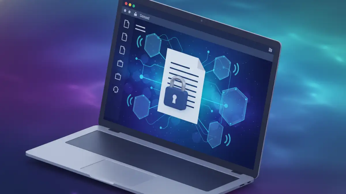 document encryption - Illustrating secure document access and potential network access problems