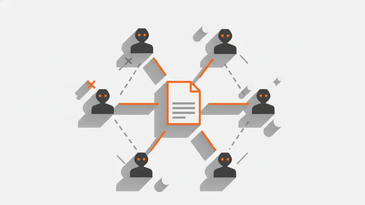 document security access rights - Graphic illustrating the principle of least privilege for document access
