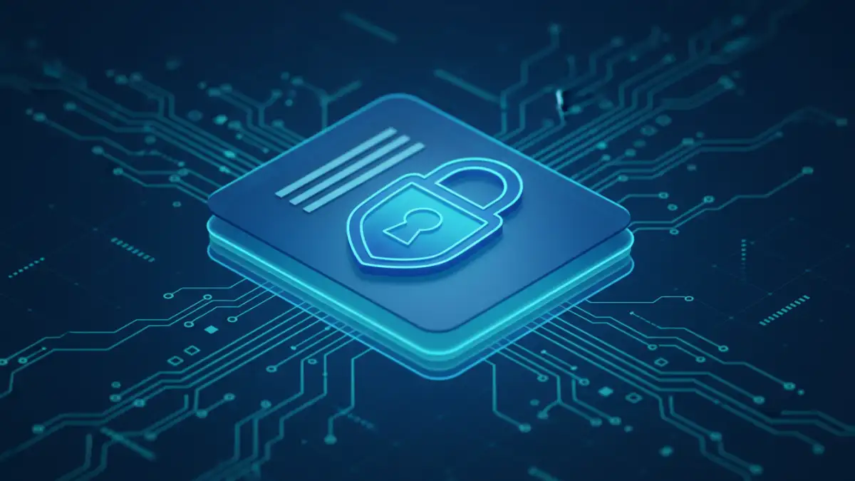 Document security compliance and DRM protection graphic