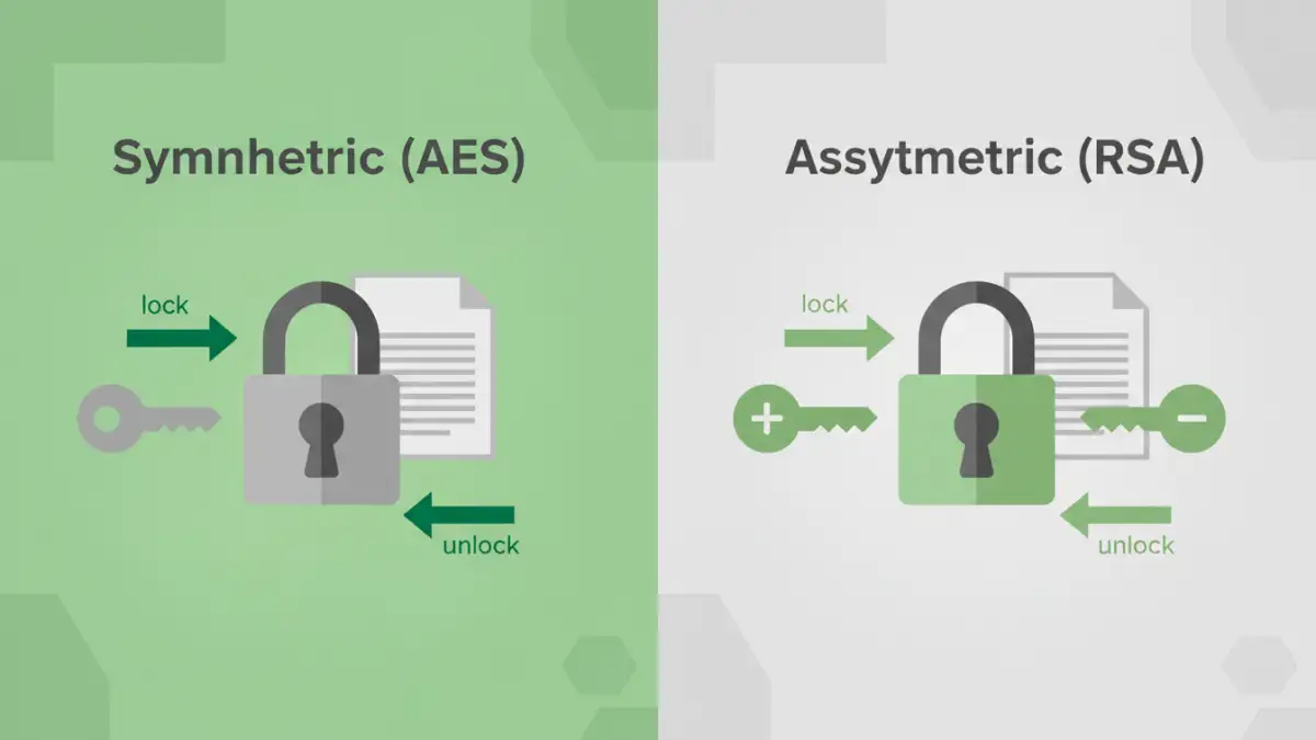 document security terms document security terms - Infographic comparing how symmetric and asymmetric encryption work.