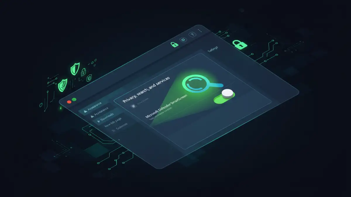 edge blocking secure file - 3D illustration of the Microsoft Defender SmartScreen setting in Microsoft Edge.