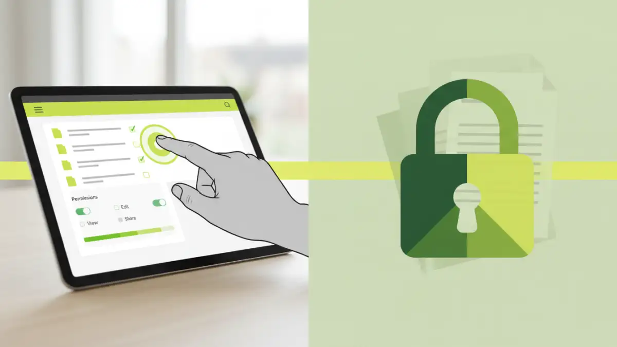 encrypted file sharing encrypted file sharing - User interface of secure file sharing platform and padlock icon