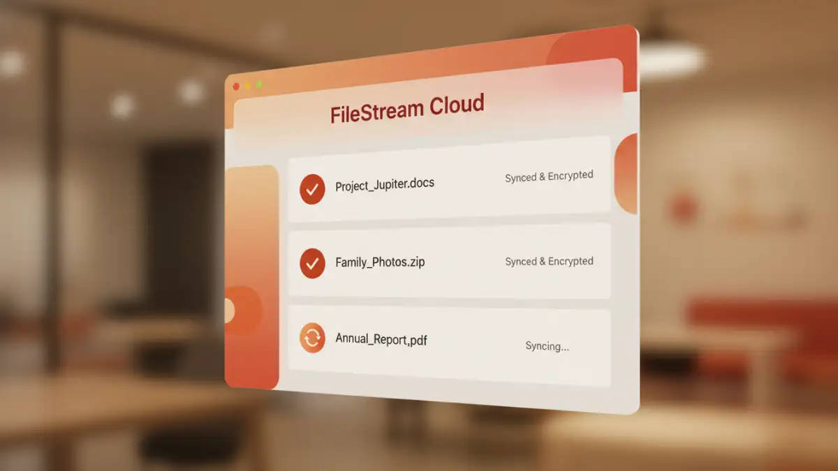 encrypting cloud files encrypting cloud files - The user interface of the new cloud file encryption application.