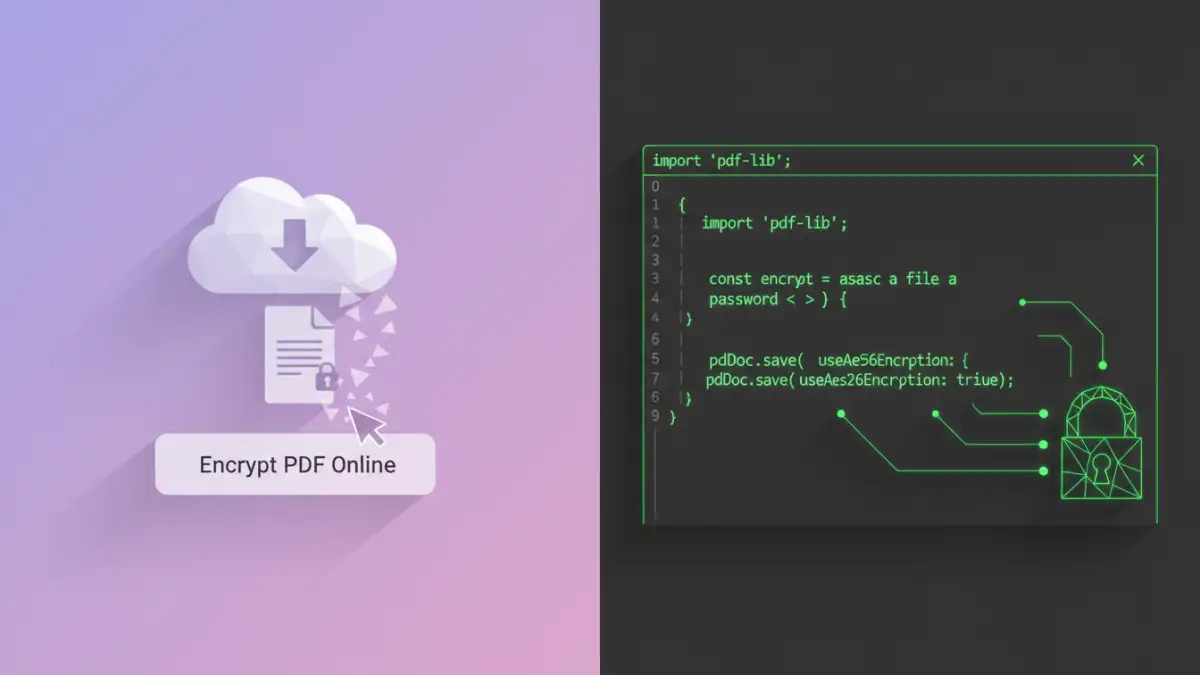 encrypting pdfs api - Comparing methods for PDF encryption and secure file upload