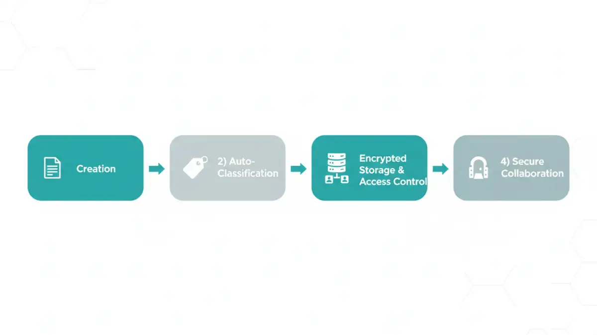 file encryption controls file encryption controls - Infographic showing the secure workflow for research data, from creation to collaboration.