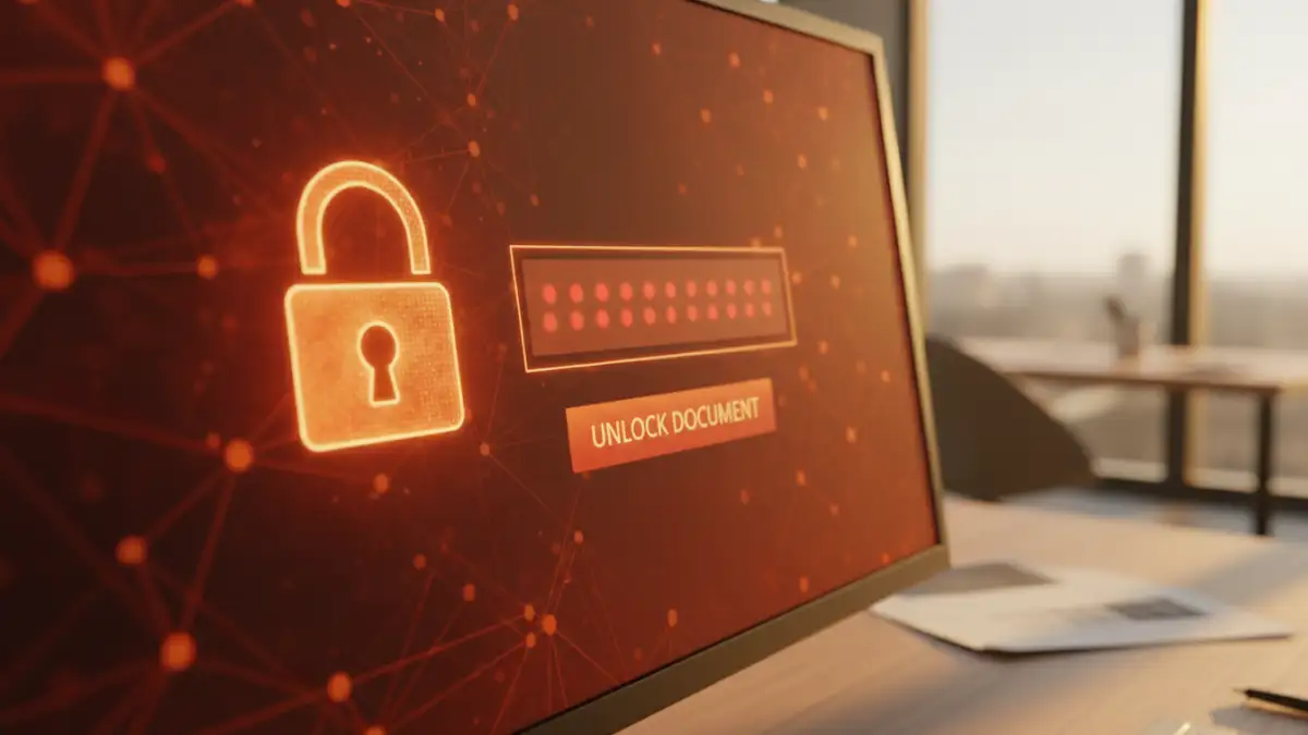 file security best practices file security best practices - Close-up of a password entry screen for a secure document
