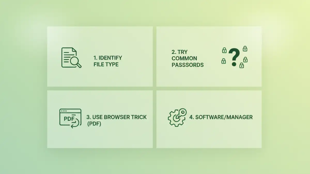 forgotten document password Educational infographic showing forgotten document password process and key concepts