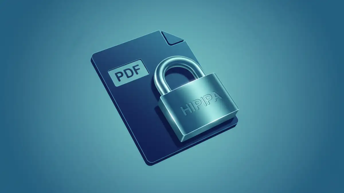 HIPAA pdf encryption HIPAA pdf encryption - HIPAA compliant PDF encryption with secure padlock