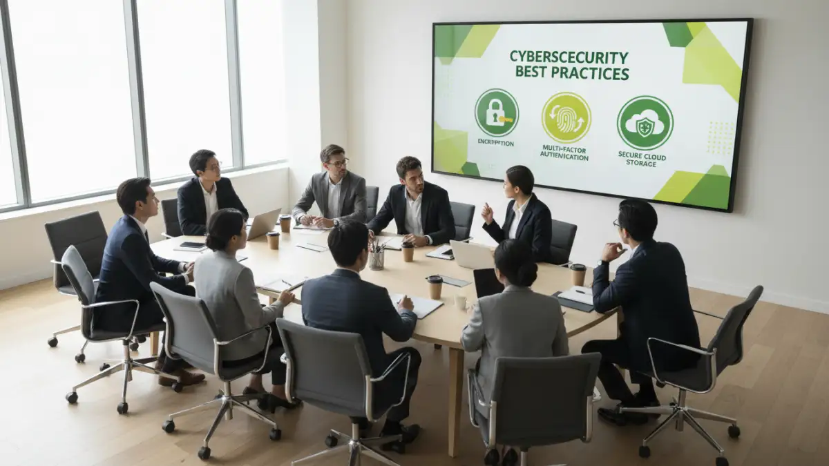 law firm document security - A group of lawyers and paralegals engaged in a client confidentiality training session.