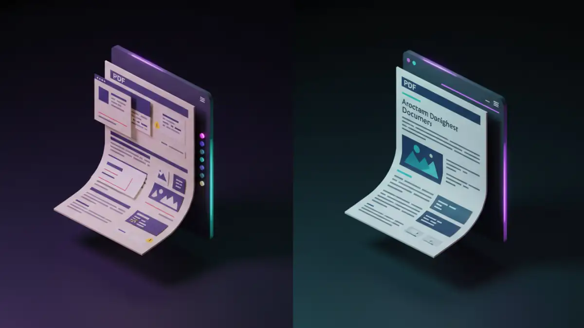 legacy document compatibility legacy document compatibility - Comparison of legacy document rendering versus modern PDF output