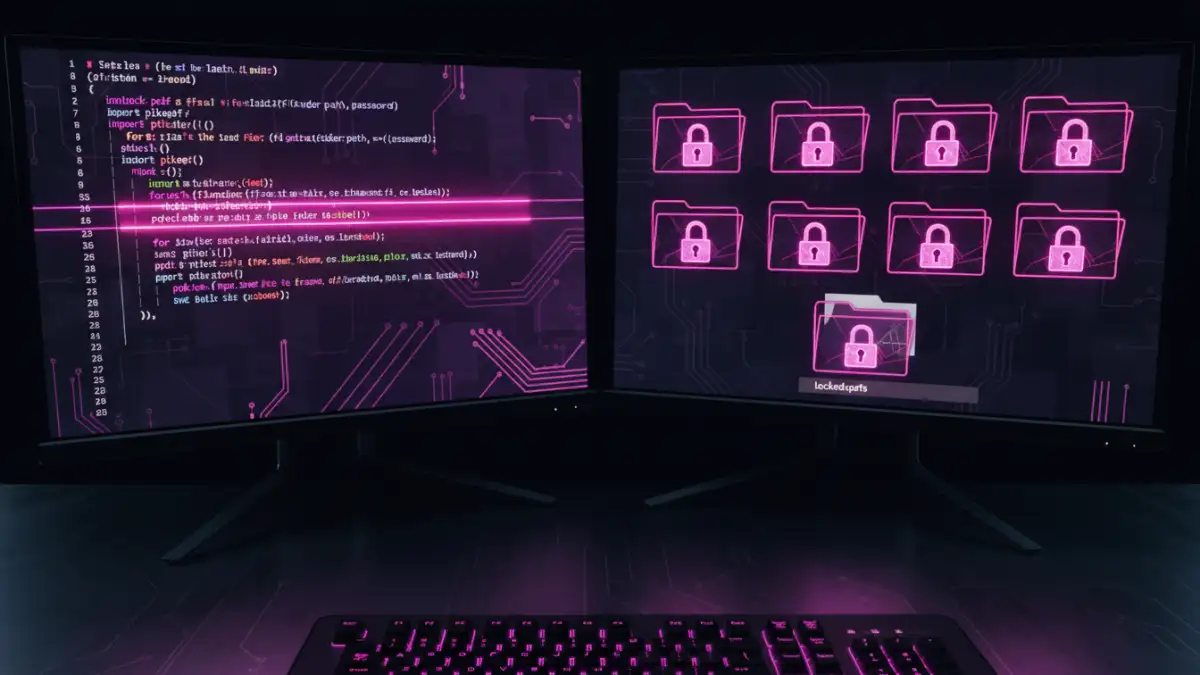 managing protected pdf files managing protected pdf files - Example of a Python script used to automate the unlocking of secure PDF files.