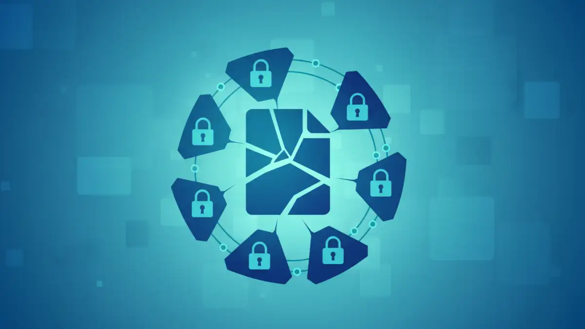 multi part archive storage - Illustration of multi-part archives for secure file storage