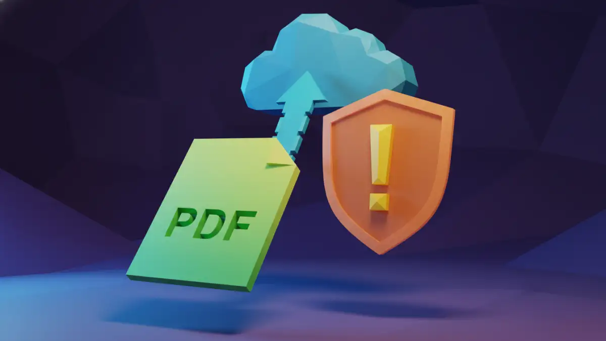 online pdf security - A visual representation of the security risks associated with online PDF unlocker tools.