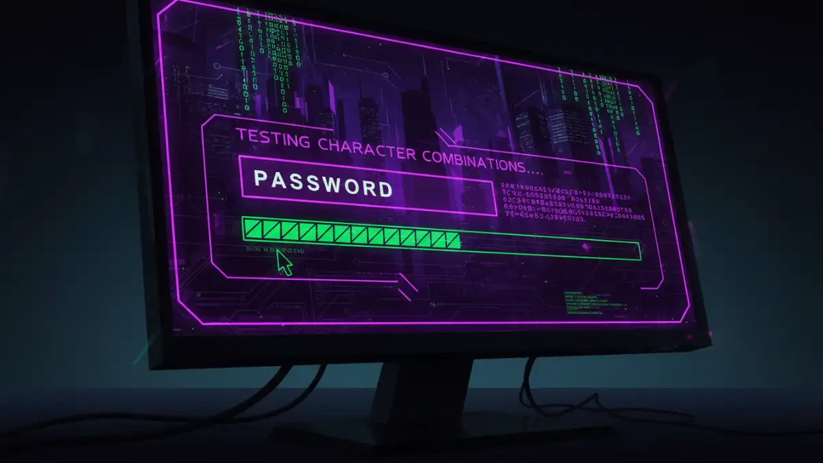 Software interface for cracking password protected file