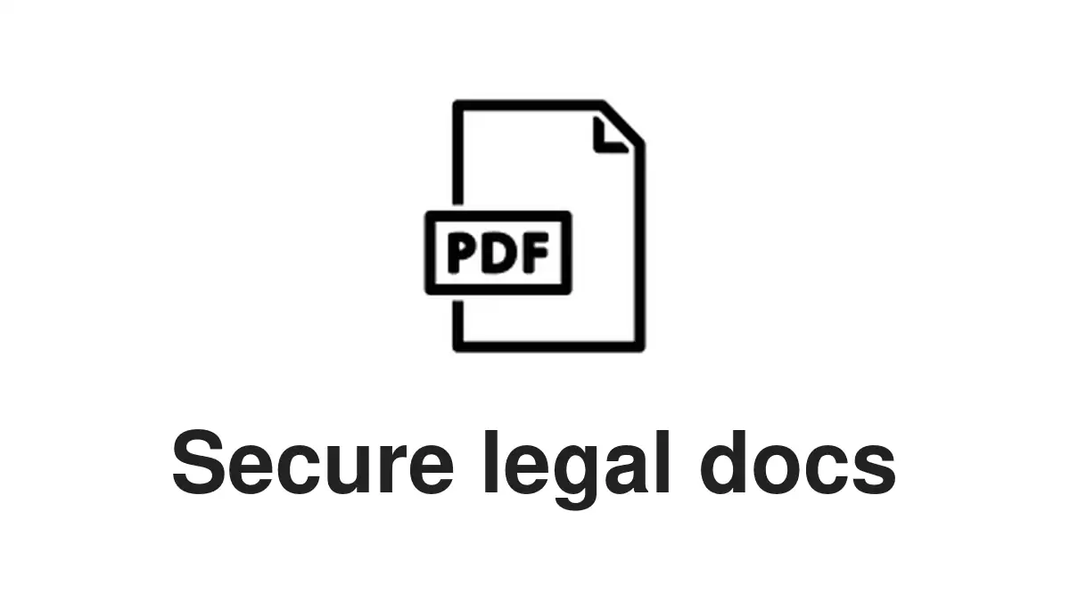 password protecting legal documents - Illustration of a document secured with a padlock icon symbolizing password protection