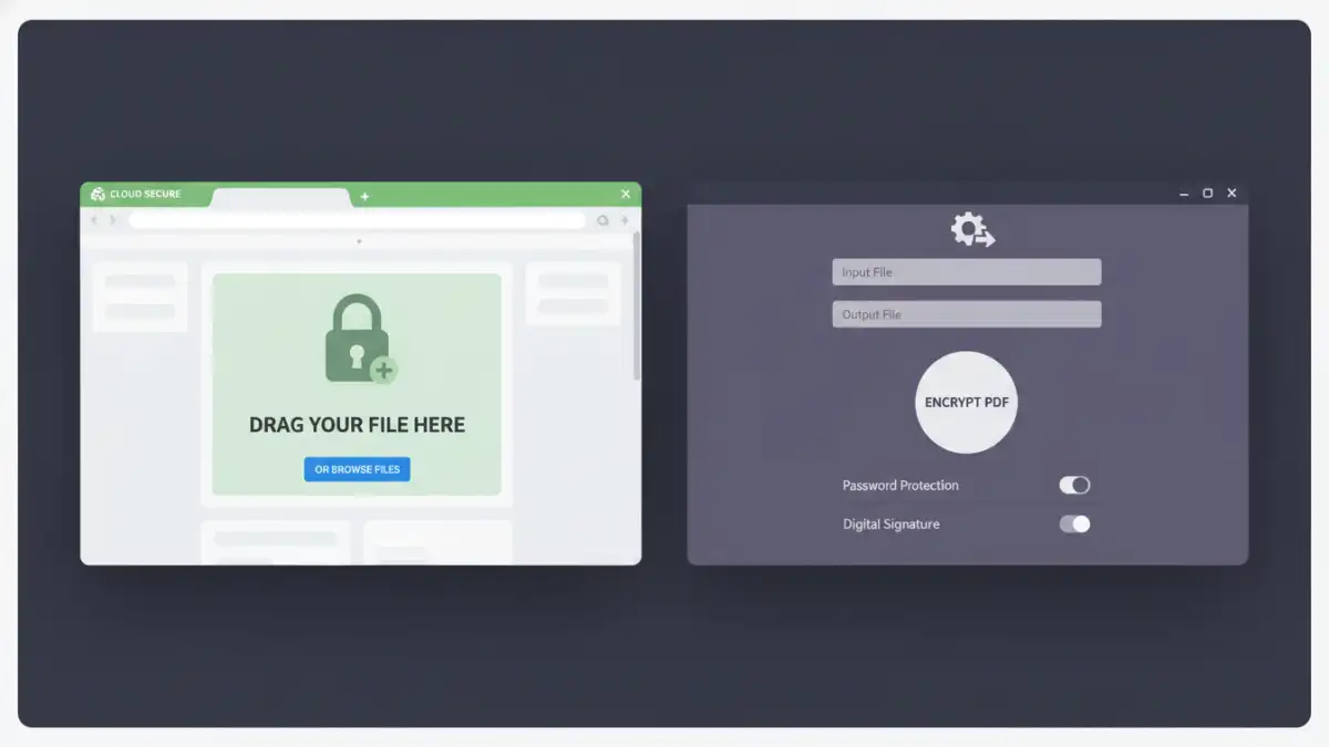 Comparing online and desktop PDF encryption tools for ease of use