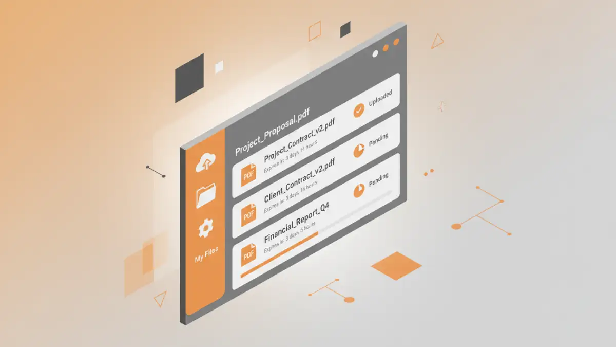 pdf password compliance pdf password compliance - Dashboard of a secure document sharing platform showing files with expiration dates.