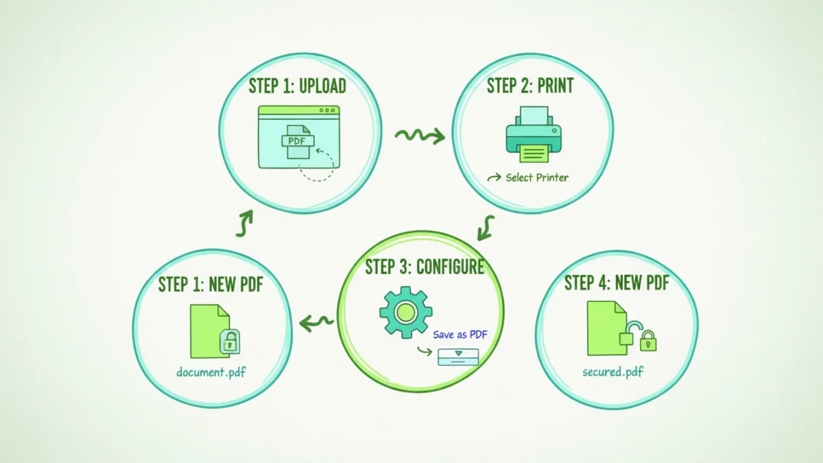 Pdf Security Protected Files Bypass Restrictions - Step by Step Infographic