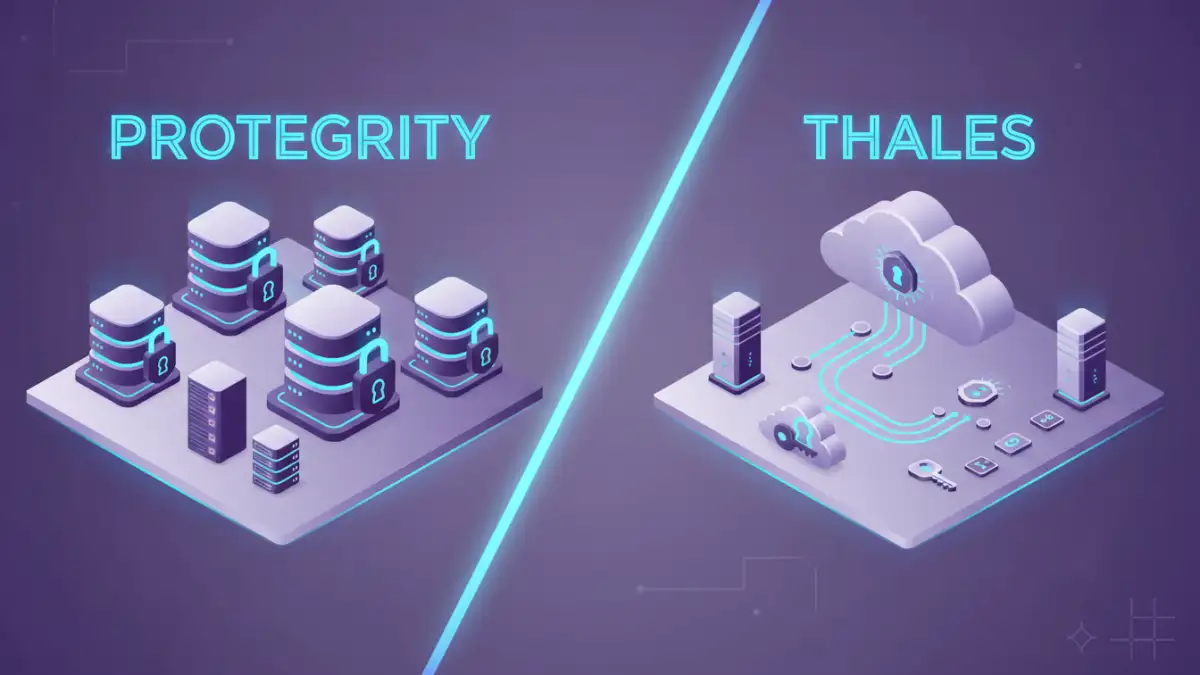 Infographic detailing Protegrity vs Thales encryption features