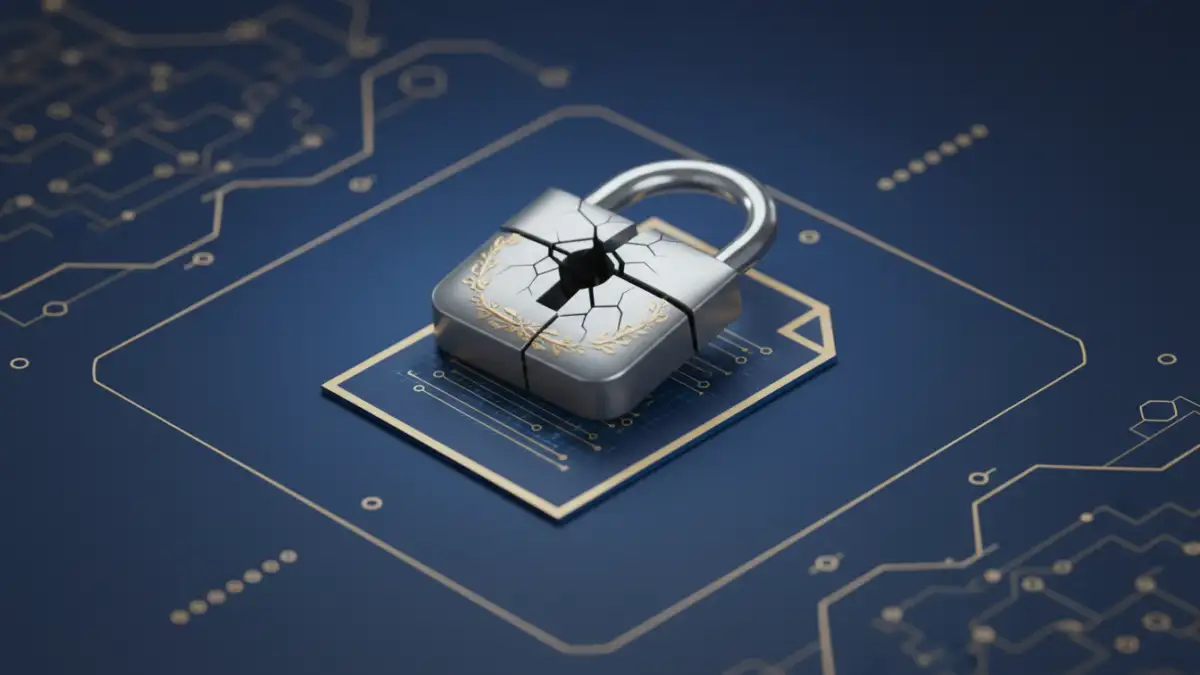 recover document password recover document password - Illustration of a cracked digital lock on a document icon, symbolizing password recovery