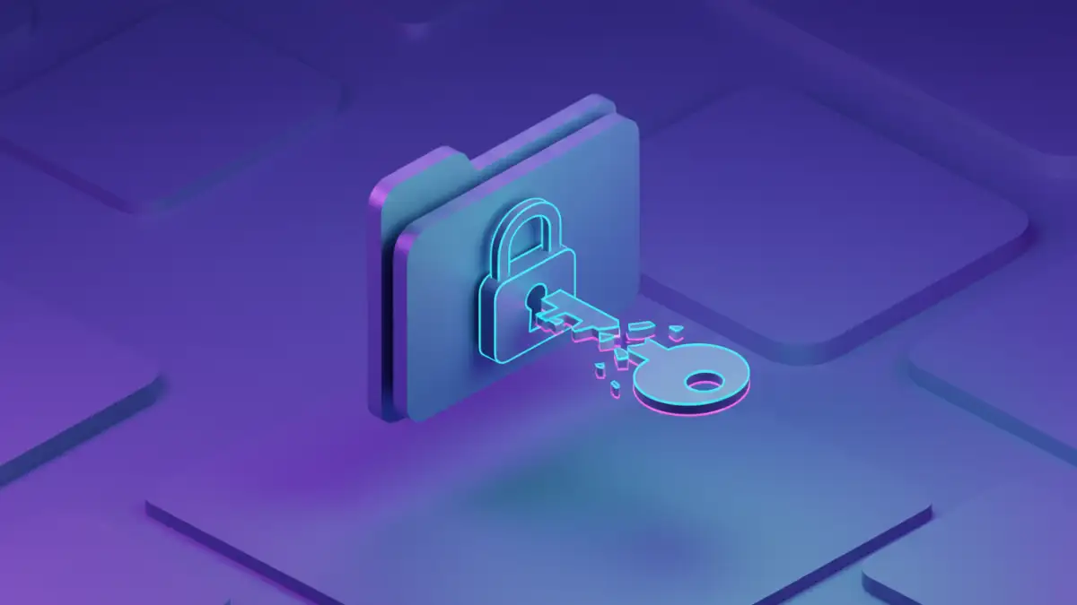 recover encrypted file recover encrypted file - Illustration of a locked digital document with a fractured key