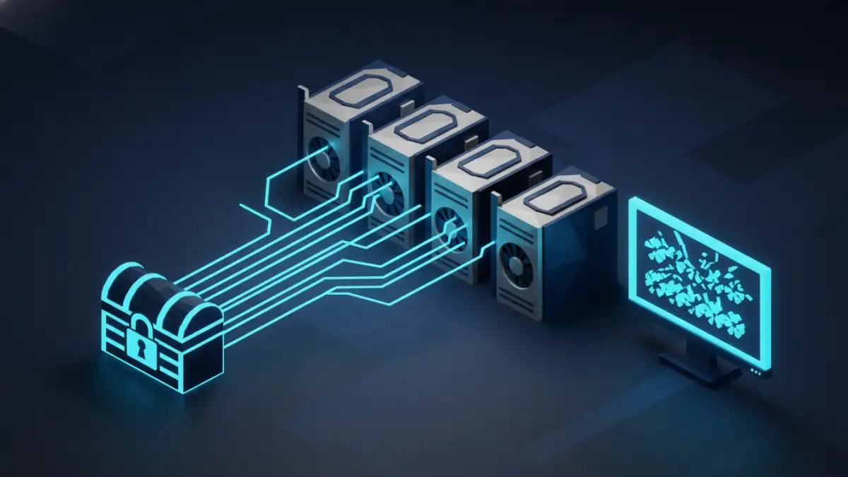 recover encrypted file password recover encrypted file password - An illustration of multiple GPUs working in parallel to accelerate complex password cracking.
