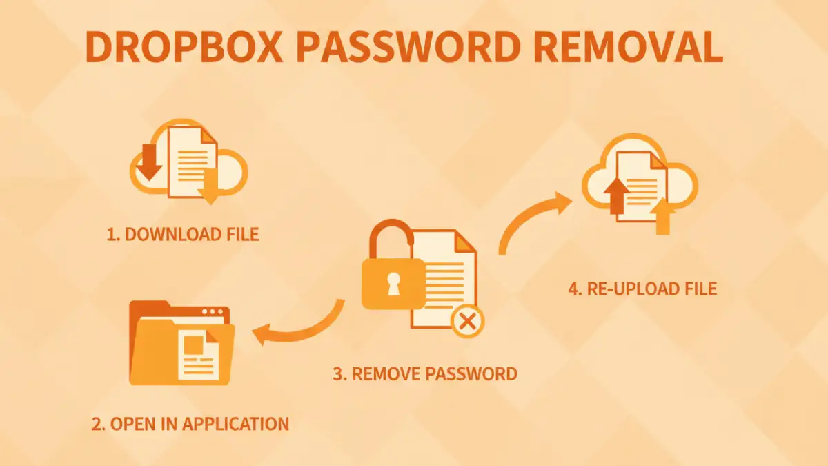 remove document password dropbox remove document password dropbox - Infographic detailing steps to remove document passwords from Dropbox