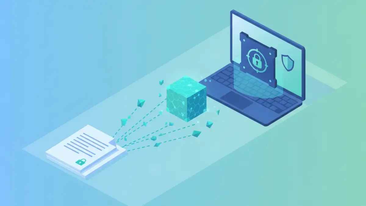A visual guide on creating a secure digital document archive from physical papers.