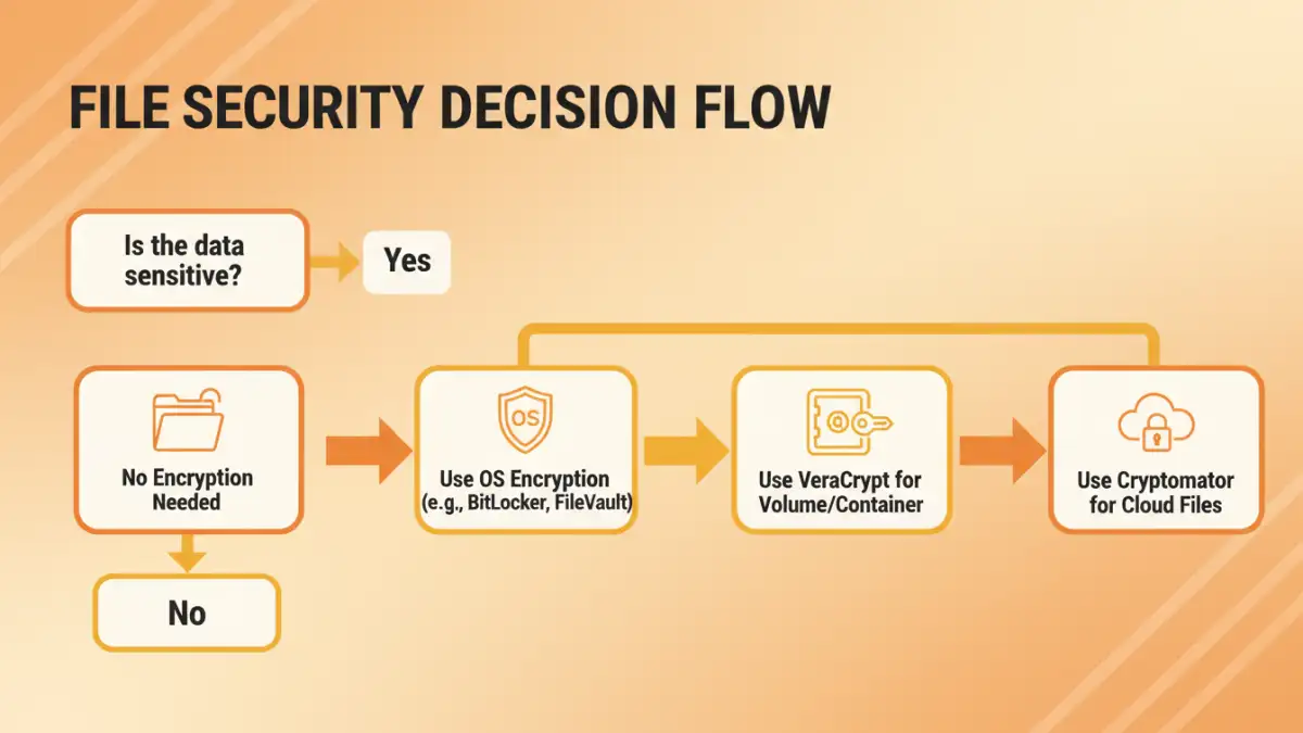 secure document management secure document management - A flowchart showing how to choose the right encryption method for your files.