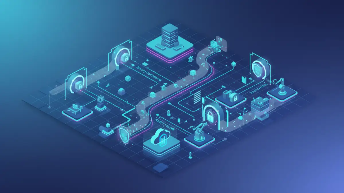 secure document sharing Abstract visualization of automated secure document sharing with encrypted data flow