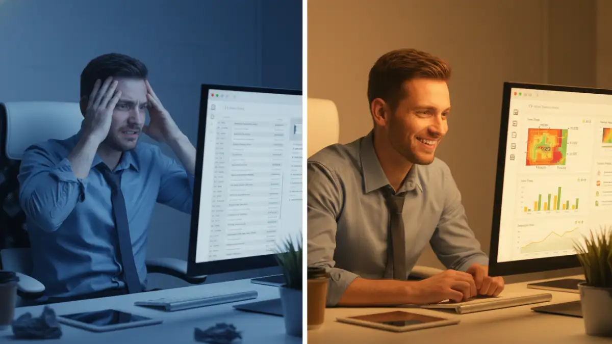 secure document tracking secure document tracking - A before-and-after comparison showing the benefits of confidential file analytics.