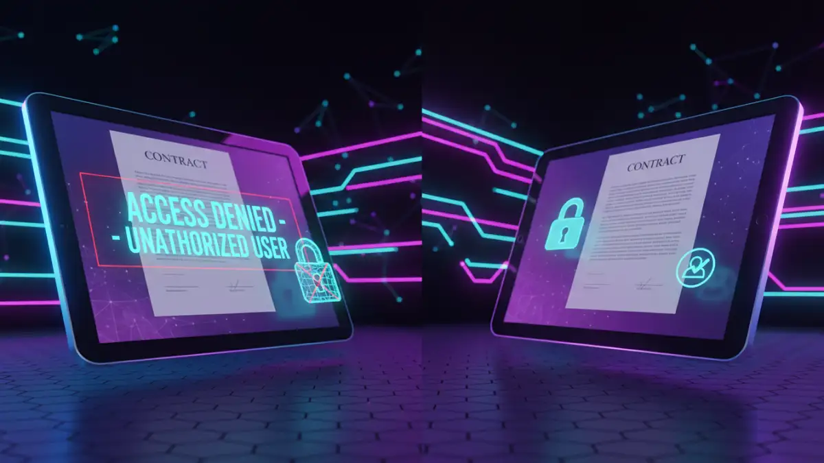 secure legal contract pdf - Attorney PDF security in practice, demonstrating secure vs. insecure access