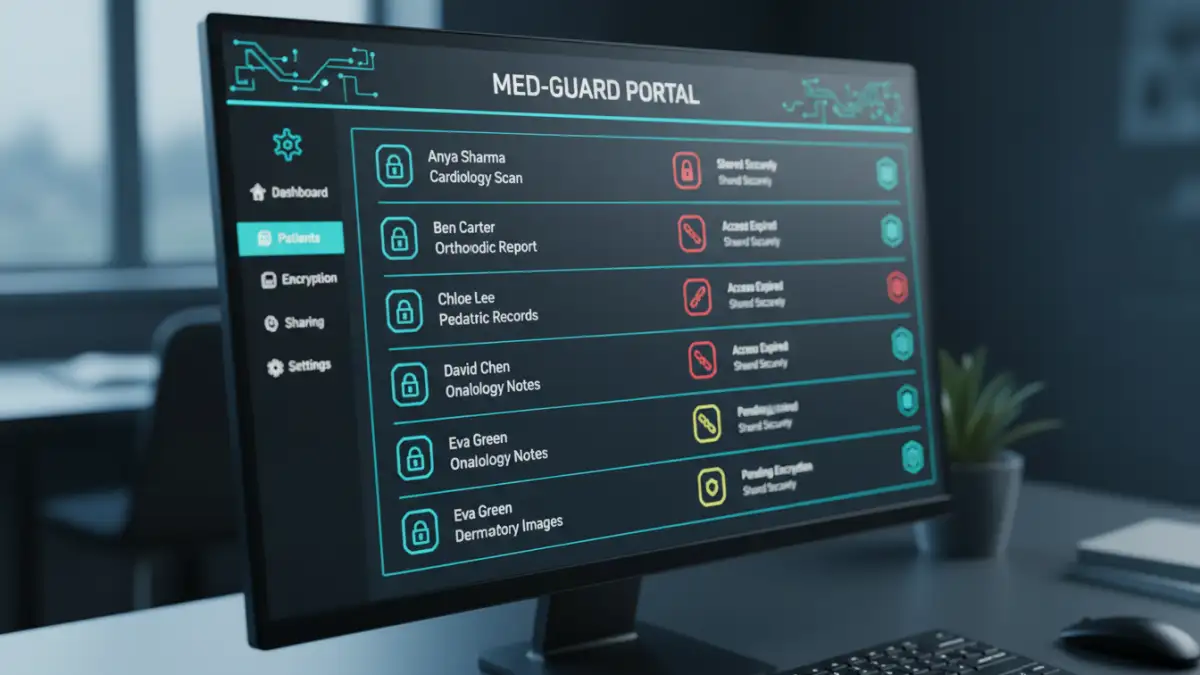 secure pdf sharing secure pdf sharing - A secure portal interface for managing and tracking shared medical files.