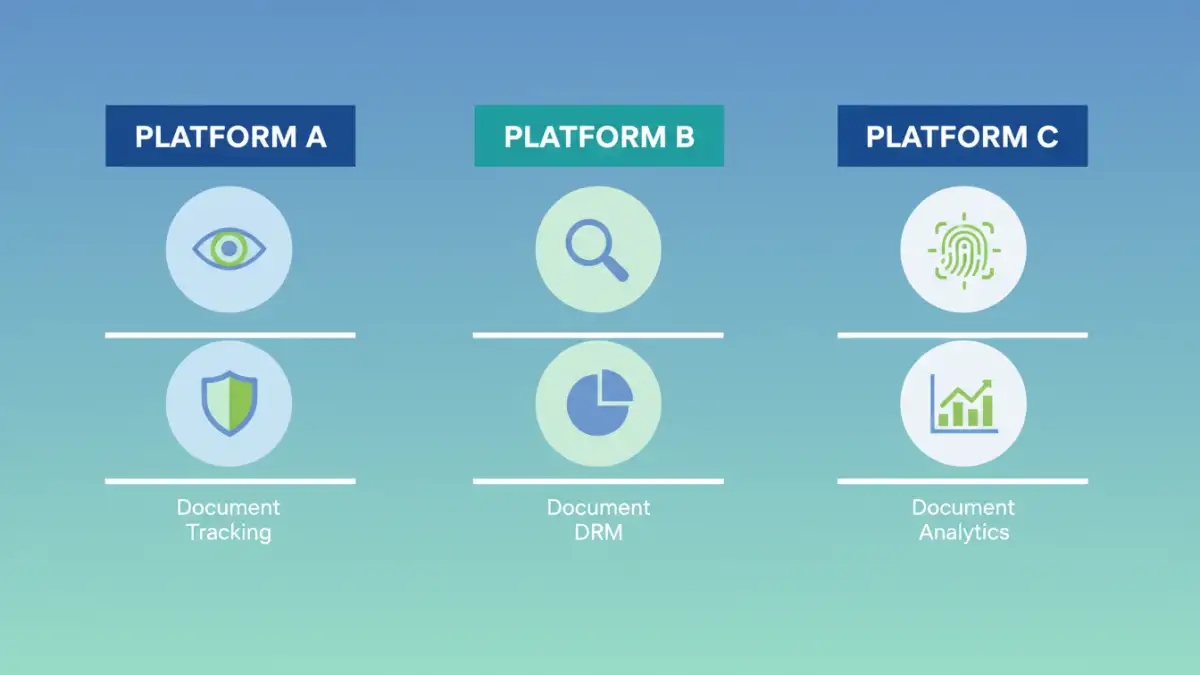 secure pdf sharing platforms secure pdf sharing platforms - An infographic comparing features of top encrypted collaboration tools