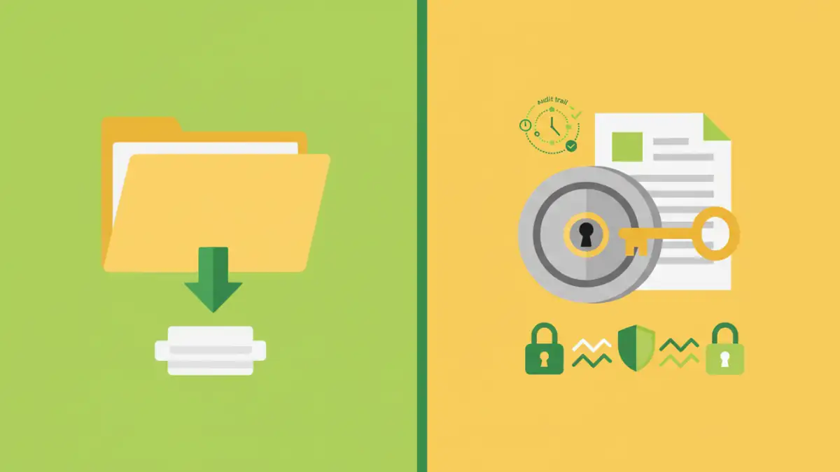 secure pdf sharing software Comparing basic file sharing with advanced features of secure PDF sharing software.