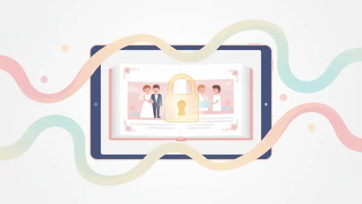 secure photo sharing pdf Elegant visual representing secure photo sharing pdf for wedding albums