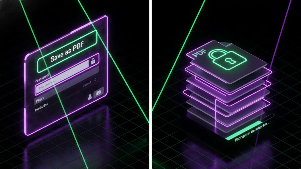 secure photo sharing pdf secure photo sharing pdf - Illustration of browser-based PDF password protection and secure file storage