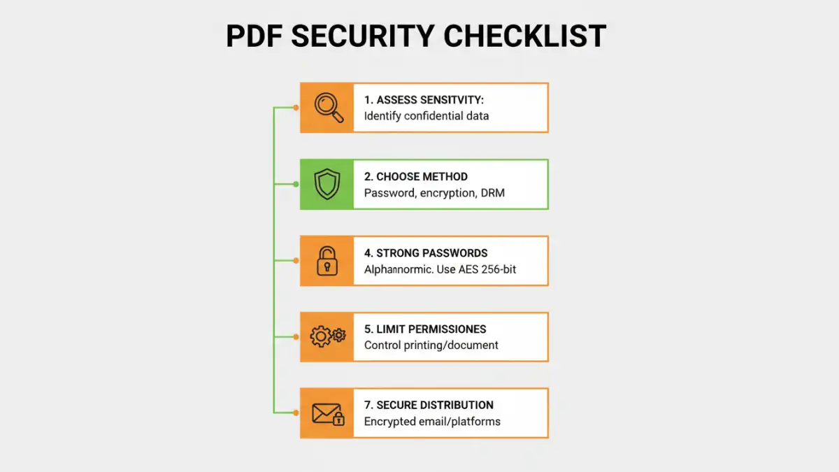 securing pdf documents Infographic checklist for securing PDF documents