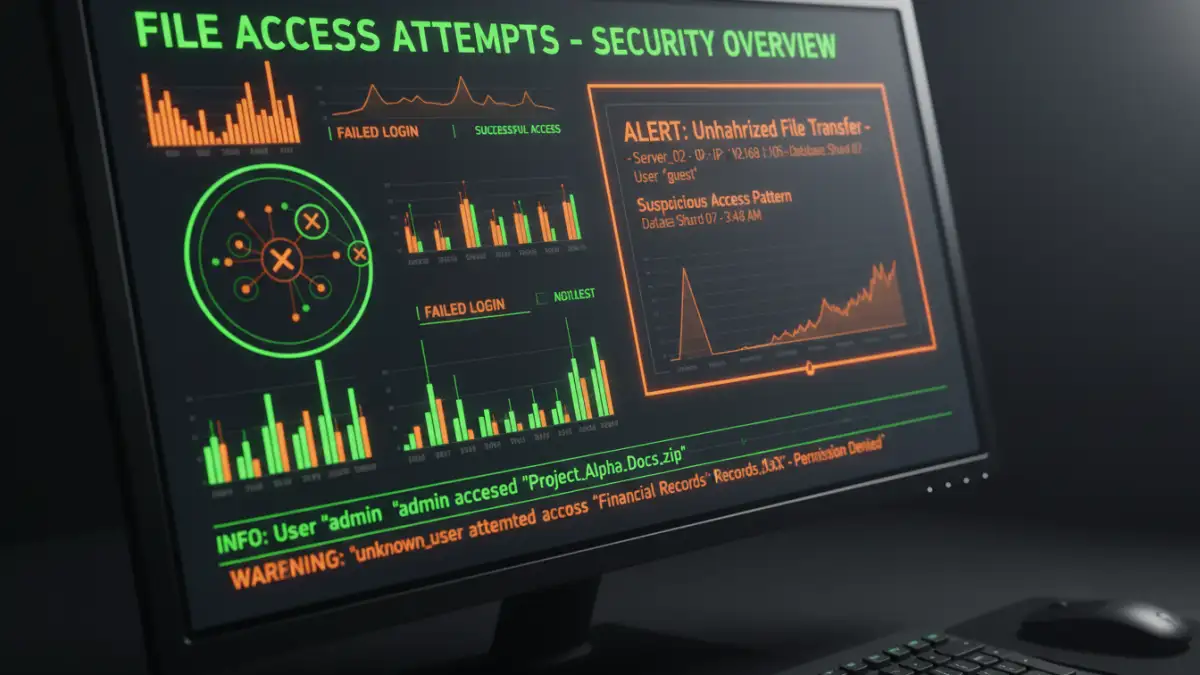 sox secure document sox secure document - A SIEM dashboard monitoring file access for SOX compliance.