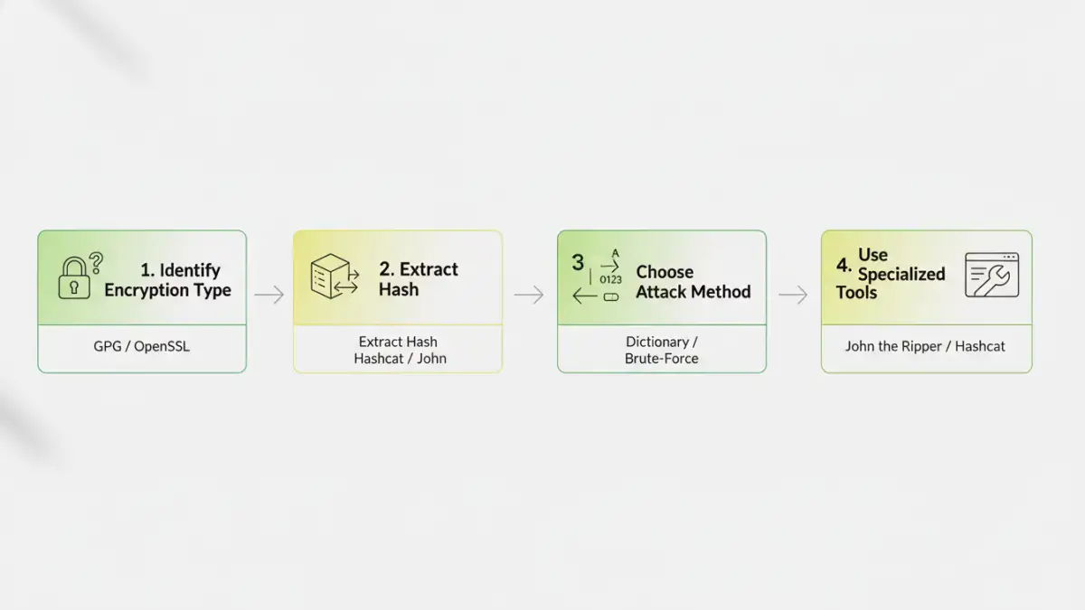 tar password recovery guide Infographic showing step-by-step tar password recovery guide process